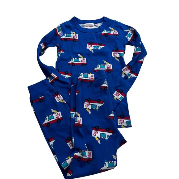 Hanna Andersson Ice Cream Print Long John Pajamas Size 7 - Picture 1 of 4